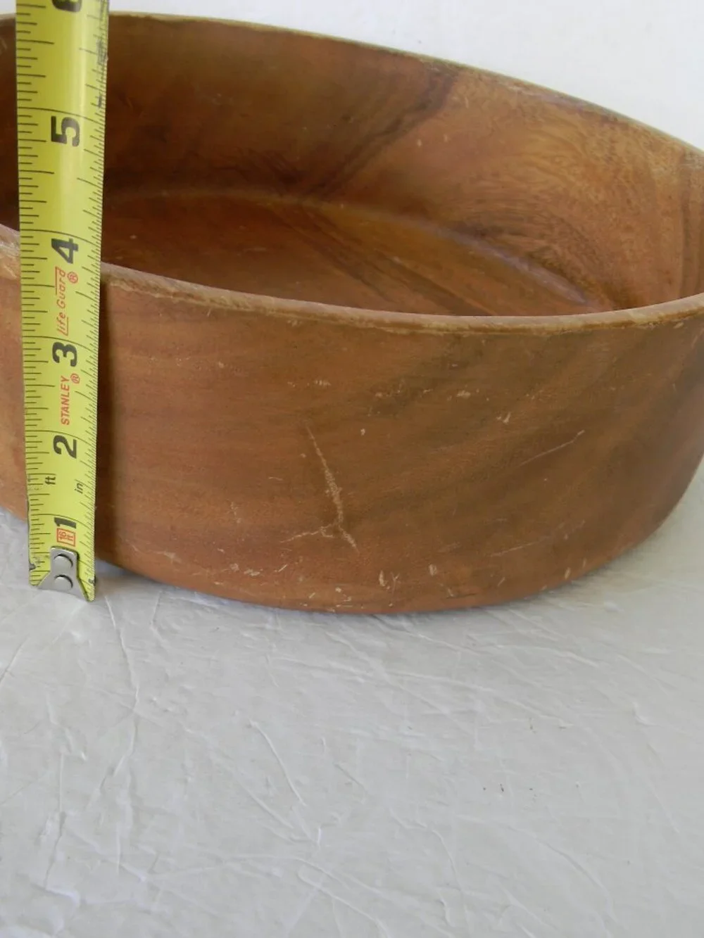 Vintage Carabao Philippines Wood SERVING LARGE BOWL & 4 SALAD BOWLS
